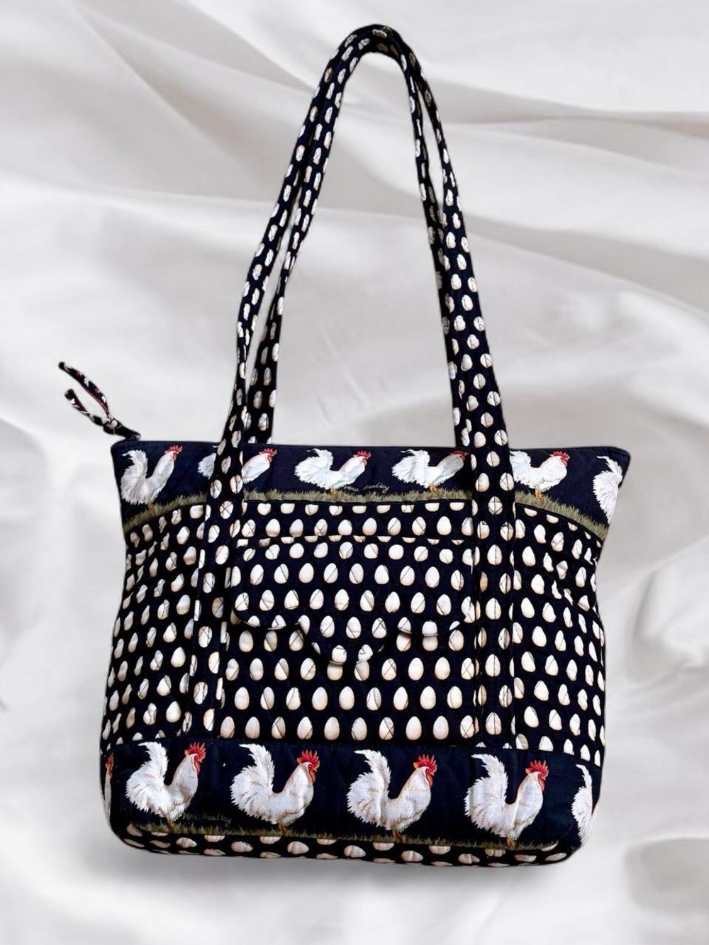 90s Vera Bradley Chanticleer Chicken Paddy Tote Bag - Picture 5 of 7